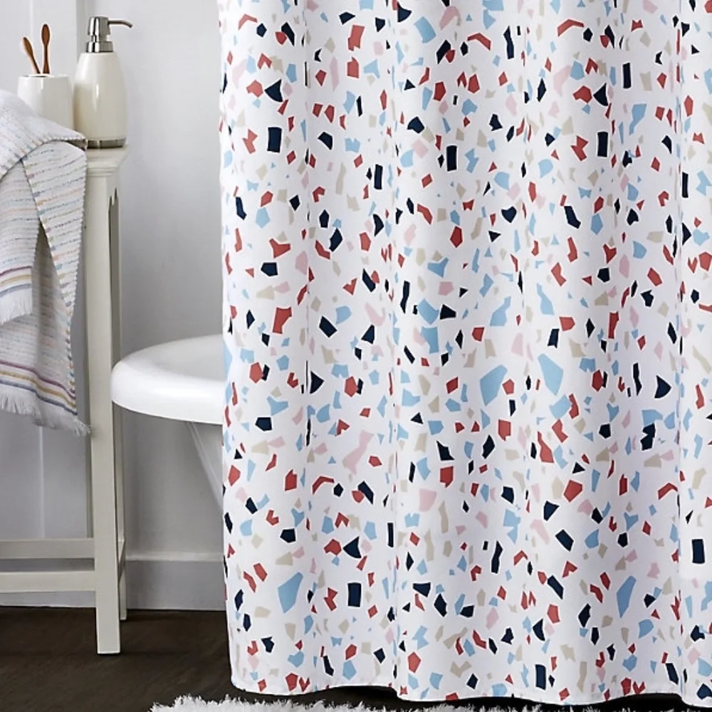 🩵 Colorful Confetti Shower Curtain 🩵